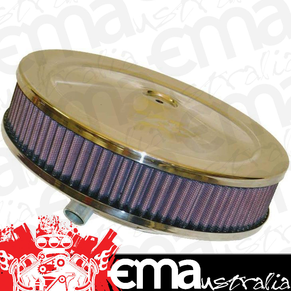 K&N Filters KN60-1110 S/S Custom Air Cleaner Assembly 9 X 2" Suit Neck Size 5-1/8" 130 Mm