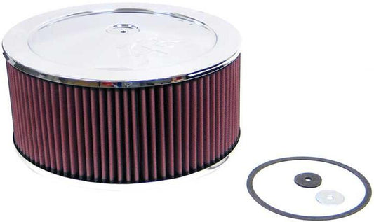 K&N Filters KN60-1200 Chrome Custom Air Cleaner Assembly 11 X 5" Suit Neck Size 5-1/8" 130 Mm