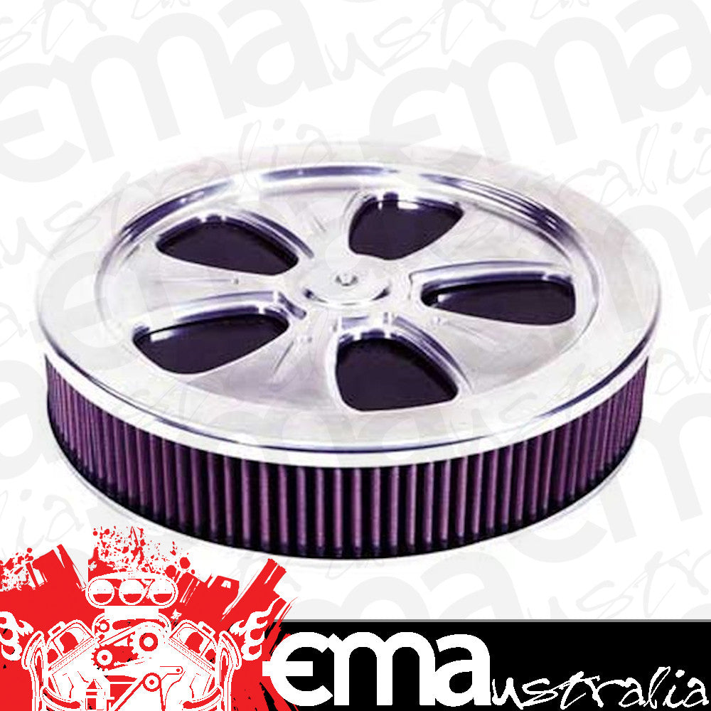 K&N Performance Filters KN66-5100 Filters Custom Air Filter Assembly 14 Od X 3-1/16" H Suit Neck Size 5-1/8"