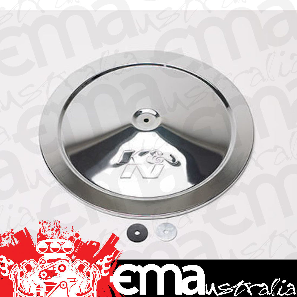 K&N Filters KN85-6842 14" Air Cleaner Top Chrome W/ Logo