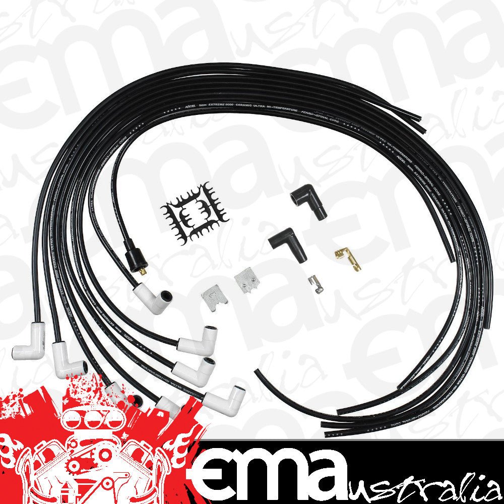 Accel ACC9001C Extreme 9000 Ceramic Spark Plug Leads Universal V8 90› Plug Boots