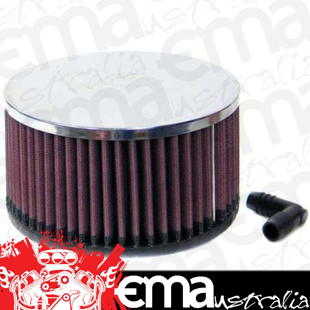 K&N Filters KNRA-063V Universal Clamp On Filter Suit 2.563 In 65 Mm 3 In 76 Mm H X 5.5 In 140 Mm Od