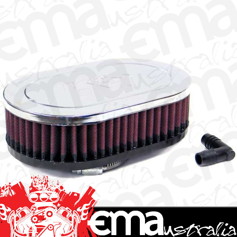 K&N Filters KNRA-076V Universal Clamp On Filter Suit 2.563 In 65 Mm 2 In 51 Mm H X 7 In 178 Mm L X 4.5 In 114 Mm W