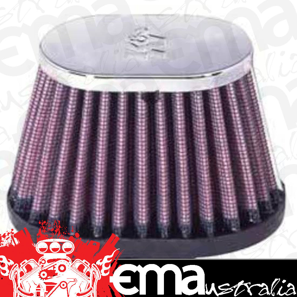 K&N Filters KNRC-1820 Universal Clamp On Filter Suit 2 In 51 Mm 4 In 102 Mm Base L X 3 In 76 Mm Base W X 2.75 In 70 Mm H X 3 In 76 Mm Top L X 2 In 51 Mm Top W
