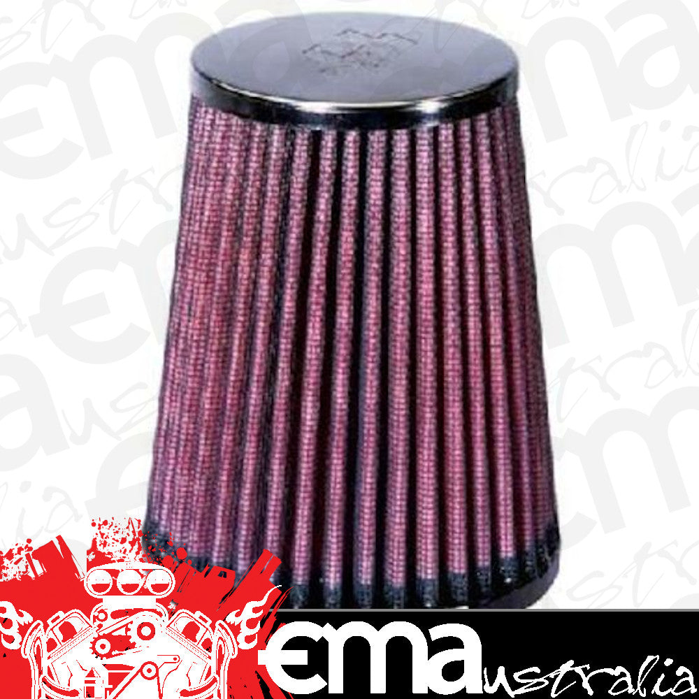 K&N Filters KNRC-2600 Universal Clamp On Filter Suit 2.875 In 73 Mm 5 In 127 Mm H X 4 In 102 Mm Base Od X 3 In 76 Mm Top Od