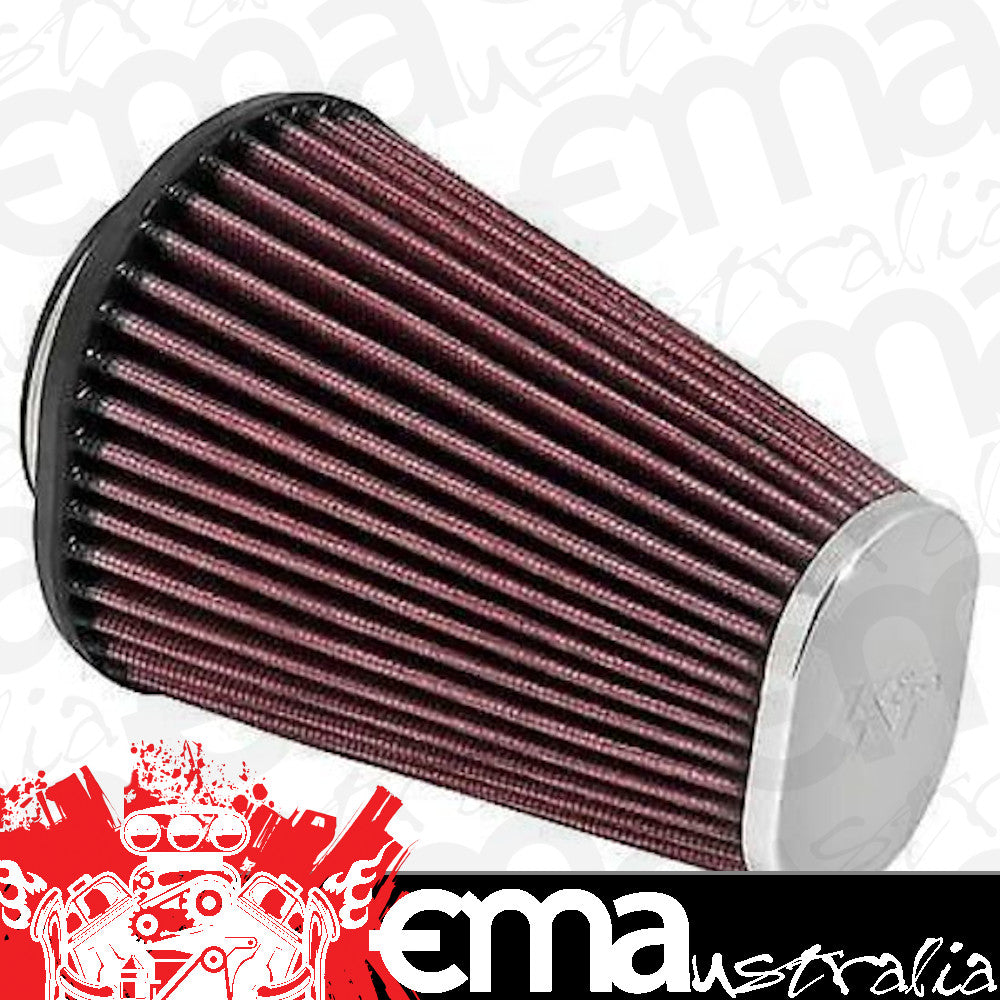 K&N Filters KNRC-3680-87 Universal Tapered Clamp-On Pod Filter Chrome Top 2.438" Inlet Kn Rc-3680