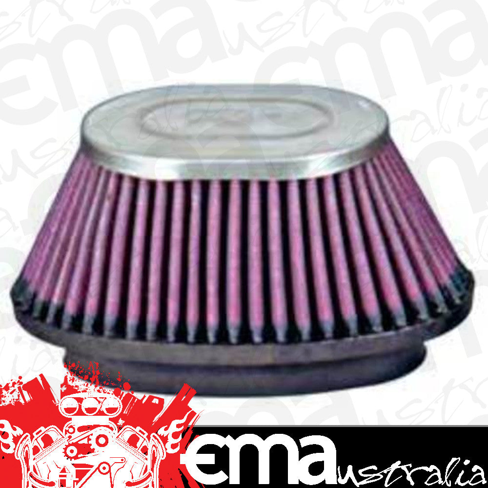 K&N Filters KNRC-5004 Universal Clamp On Filter Suit 2.938 In 75 Mm 6.5 In 165 Mm Base L X 4.75 In 121 Mm Base W X 3.5 In 89 Mm H X 4.5 In 114 Mm Top L X 3.25 In