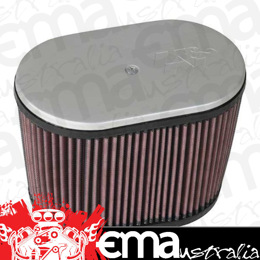 K&N Filters KNRD-4600 Universal Clamp On Filter Dual Flange Suit 2.5 In 64 Mm 6.25 In 159 Mm H X 9 In 229 Mm L X 5.5 In 140 Mm W