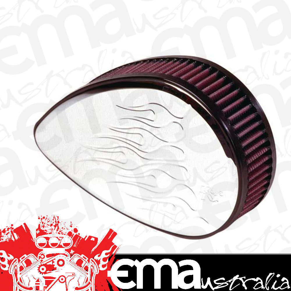 K&N Filters KNRK-3924 Chrome Flamed Air Filter For Harley Davidson Sportster '91-'97