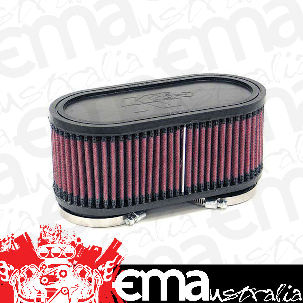 K&N Filters KNRU-2970 Universal Dual Flange Oval Air Filter Dual 2.375" Inlet