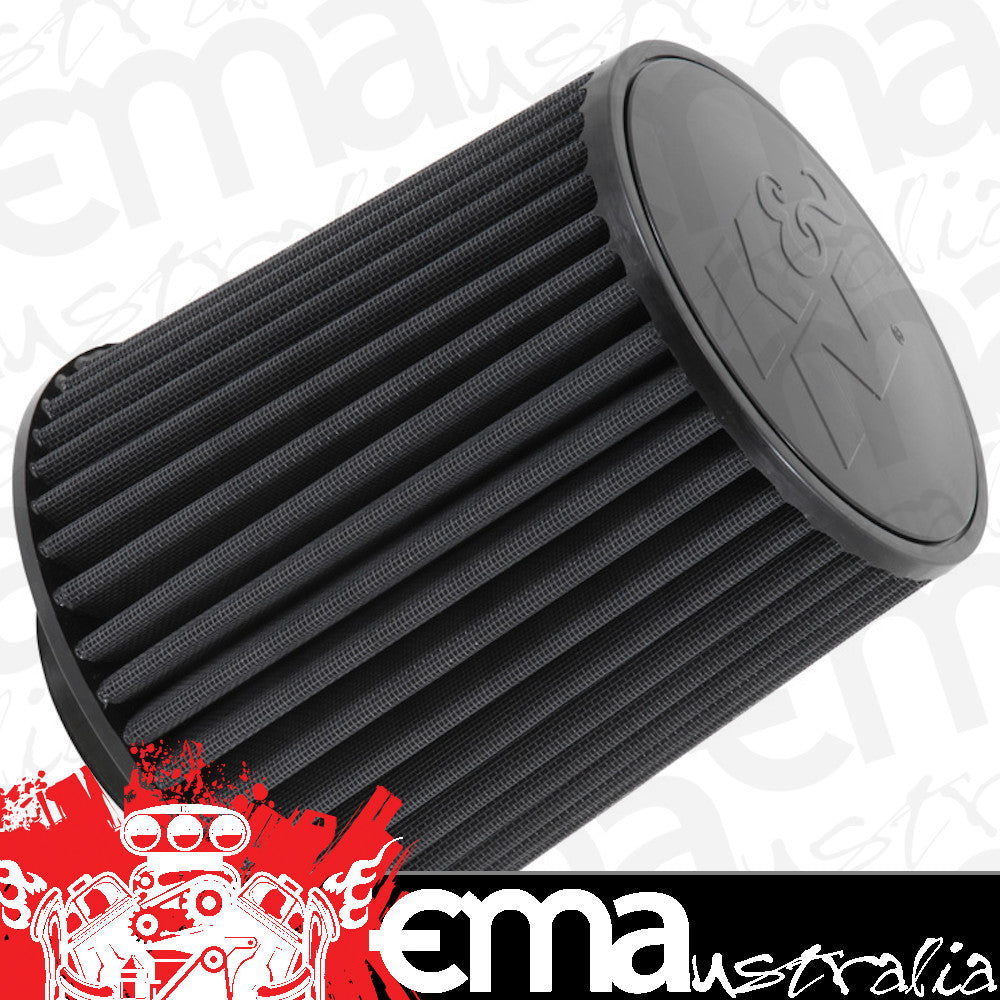 K&N Filters KNRU-5171HBK Black Universal Round Tapered Clamp On Filter Suit 4" 102Mm 8"203 Mm H X 8" 203 Mm Base Od X 6.625" 168 Mm Top Od