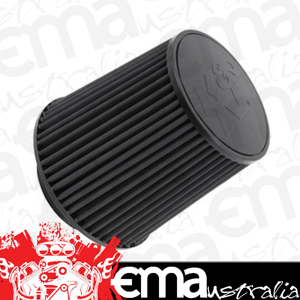 K&N Filters KNRU-5283HBK Black Universal Round Tapered Clamp On Filter Suit 4.5" 114Mm 8"203 Mm H X 8" 203 Mm Base Od X 6.625" 168 Mm Top Od
