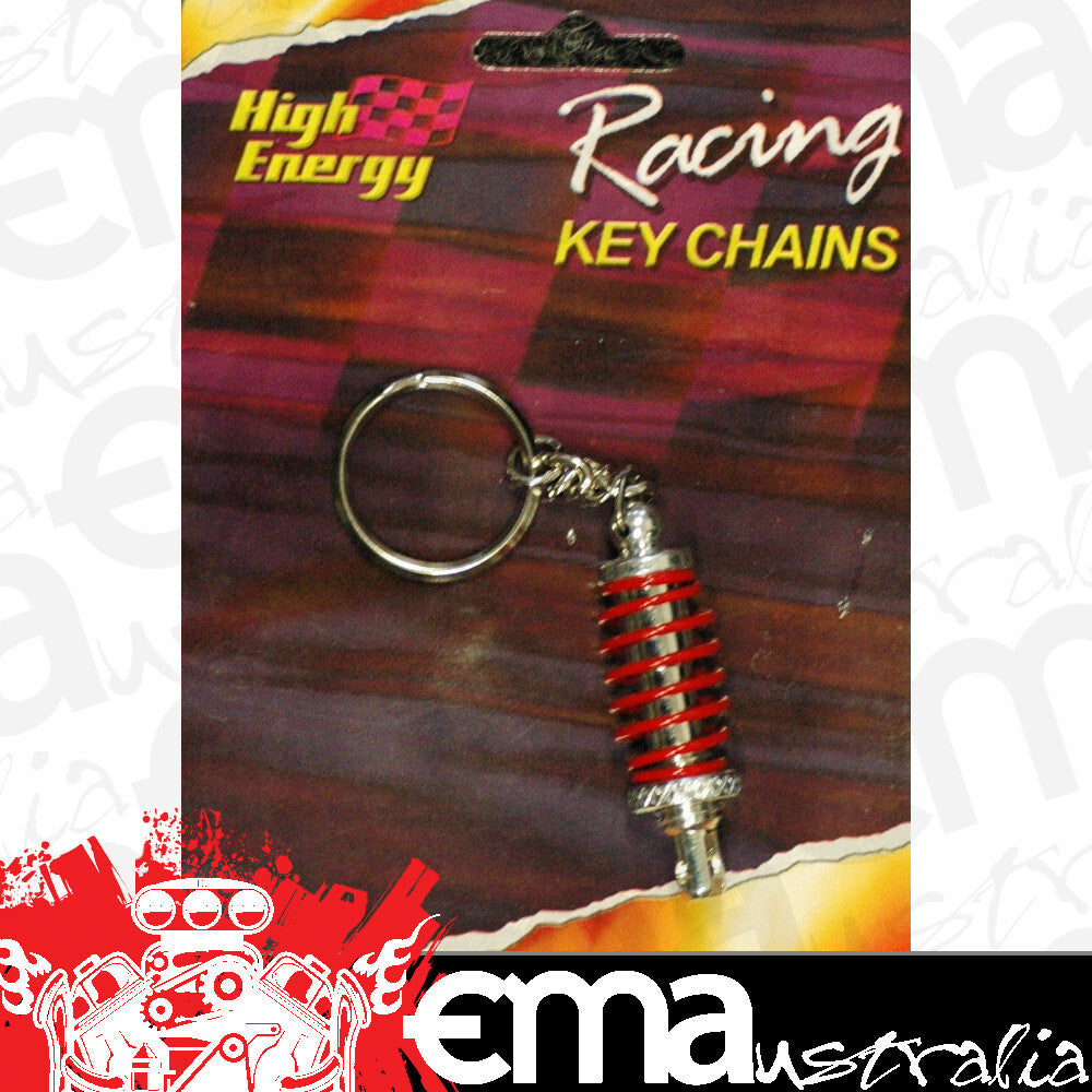 High Energy Racing KR6652R Key Ring Aluminium Shock Absorber Silver/Red