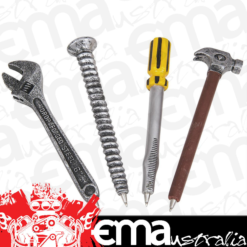 Engine Master Australia LIN-BPN125-1 Man Cave Novelty Hand Tool Pens - Hammer Screwdriver Screw Spanner