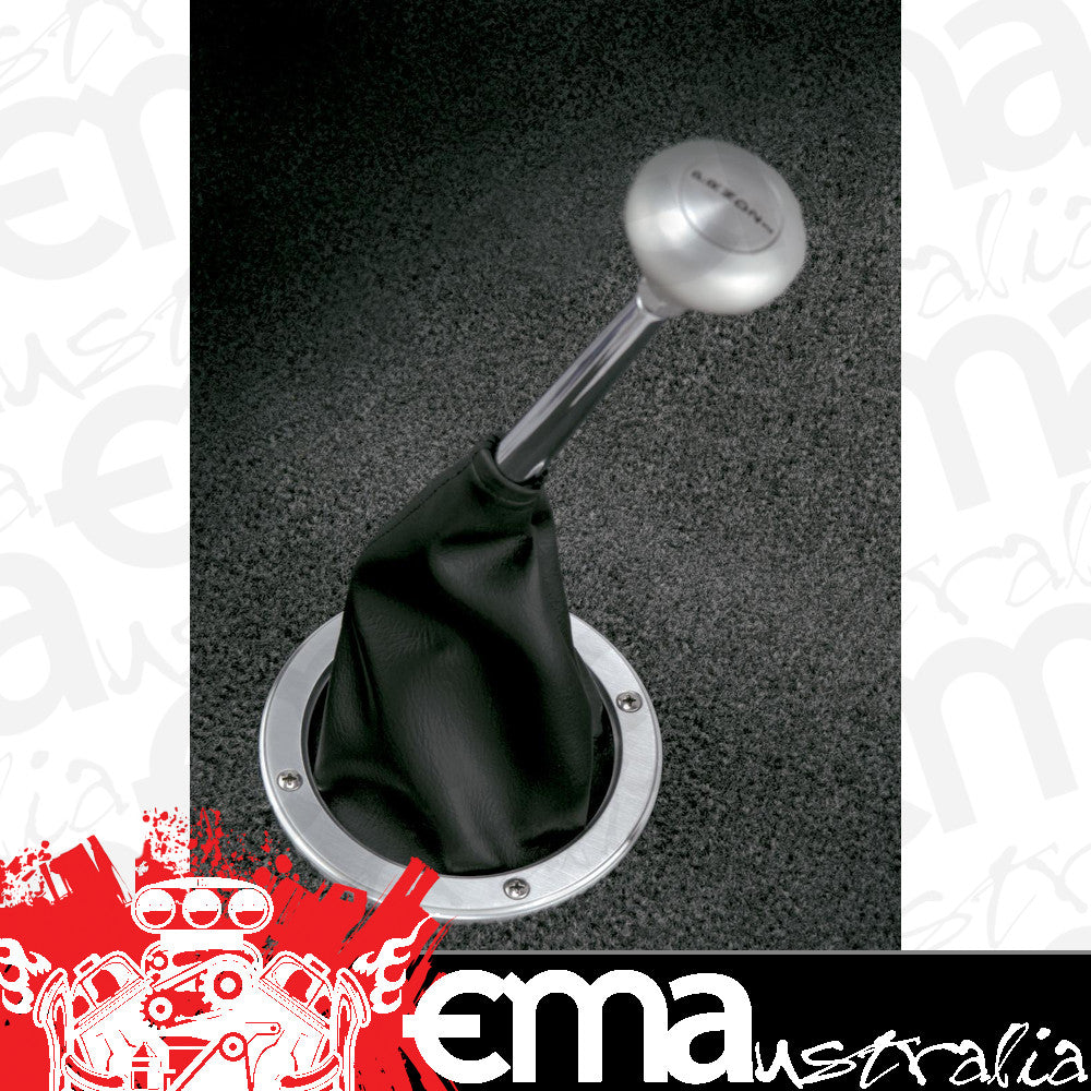 Lokar LK-70-BHRB Round Shifter Boot Black Floor Mount Billet Alloy Trim Ring