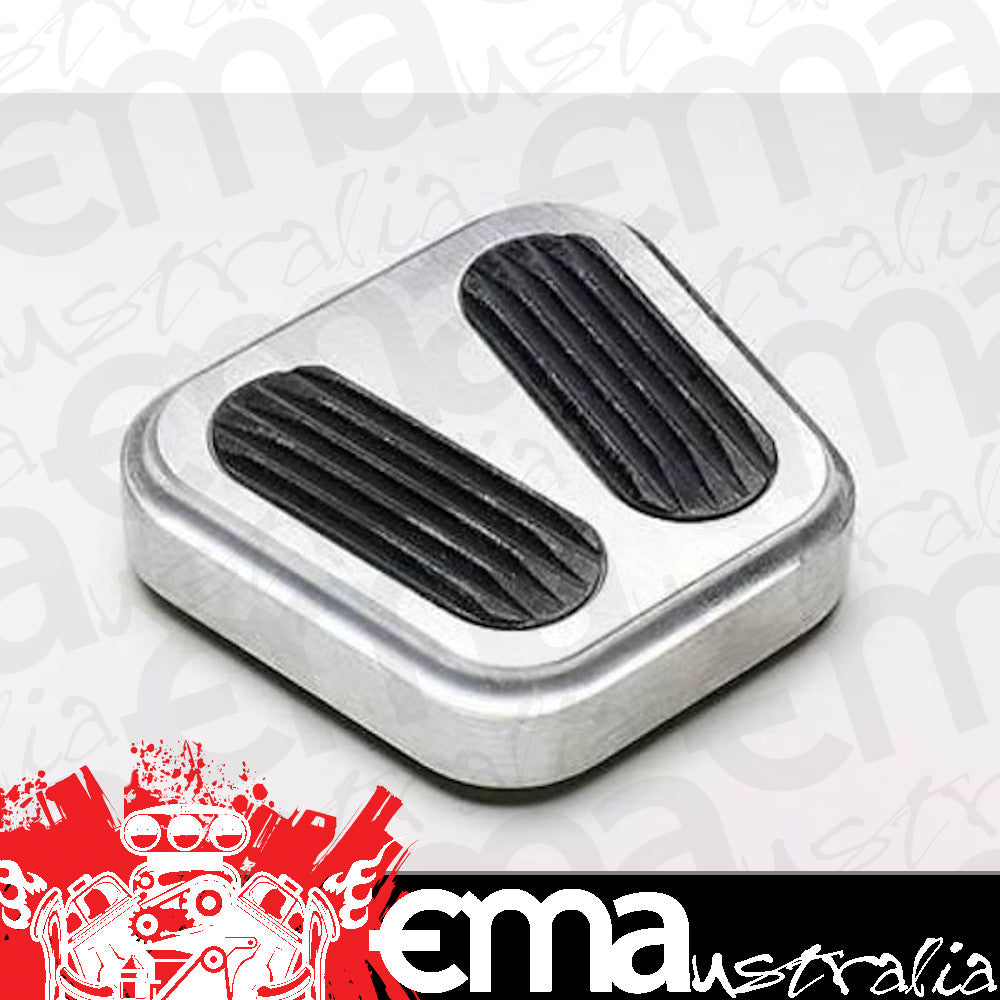Lokar LK-BAG-6099 Emergency Brake Pedal Pad Billet Alloy W/ Rubber Inserts