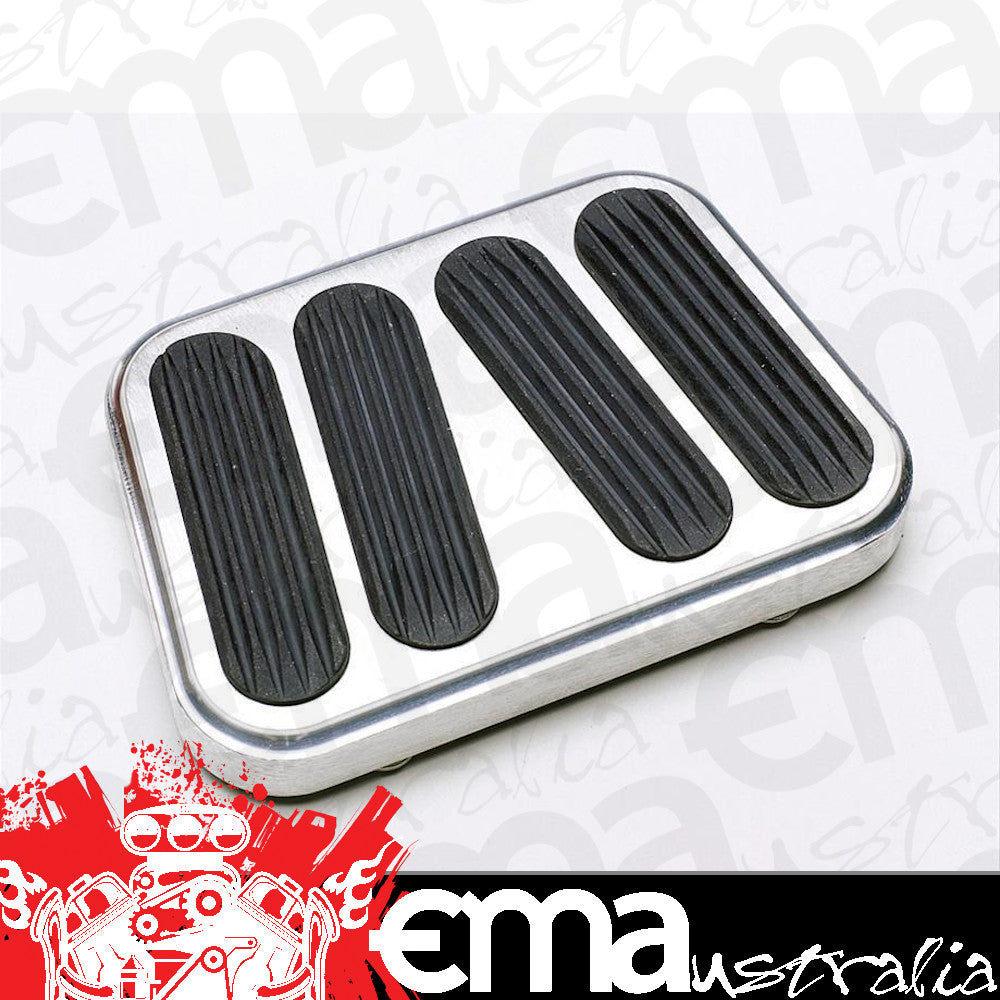 Lokar LK-BAG-6102 Brake/Clutch Pedal Pad Billet Alloy/Rubber Suit '67-'69 Camaro