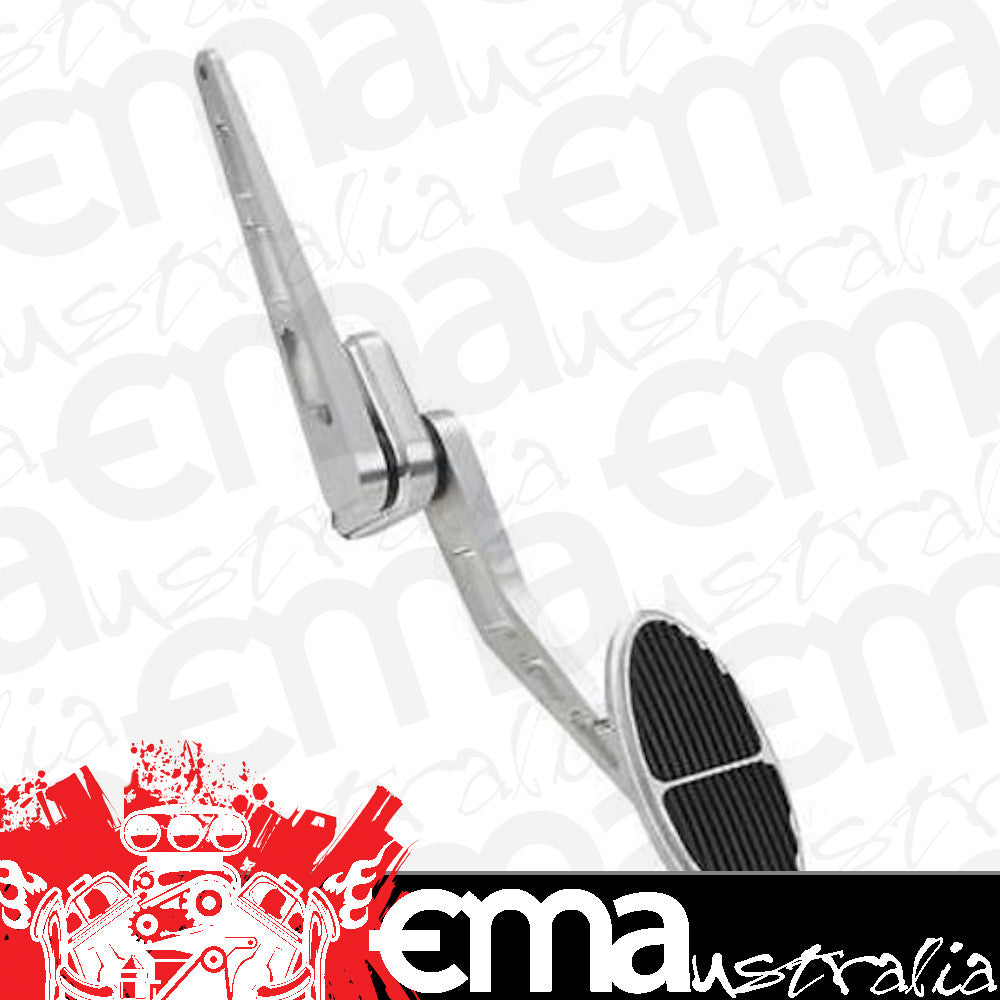 Lokar | LK-BAG-6104 | Oval Accelerator Pedal Brushed Billet Alloy W/ Rubber Insert