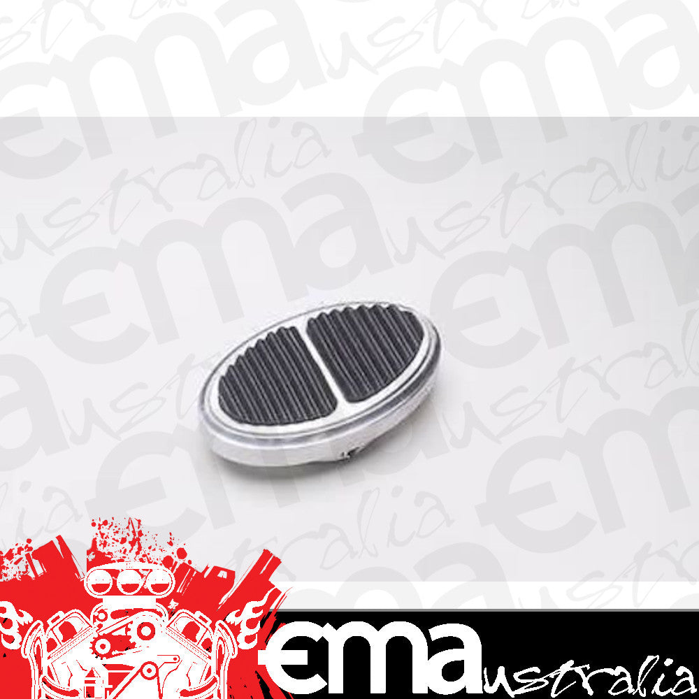 Lokar | LK-BAG-6109 | Oval Dimmer Switch Cover Brushed Alloy W/ Rubber Inserts