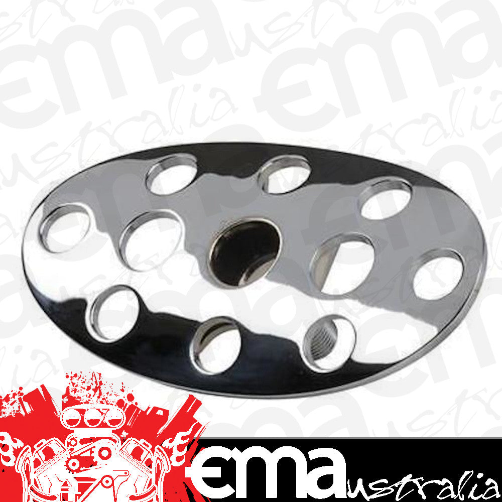 Lokar LK-BAG-6153 Lakester Steel Brake/Clutch Pedal Pad Chromed Drilled