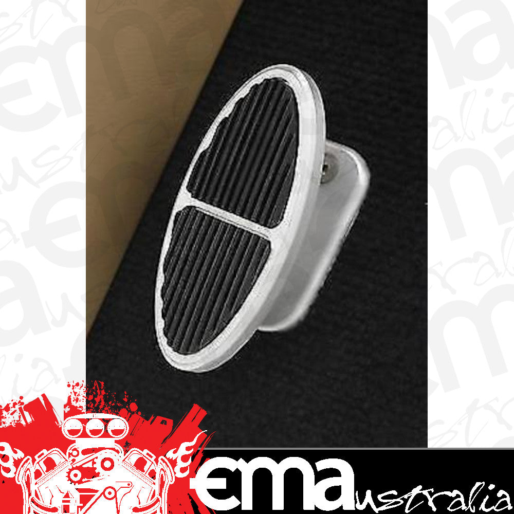 Lokar LK-BFR-6114 Billet Brushed Aluminium Foot Rest Oval 1.375" X 3.750"