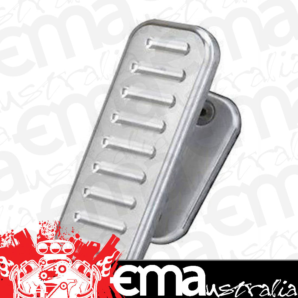 Lokar LK-BFR-6115 Rectangular Foot Rest Brushed Ball-Milled Billet Aluminium