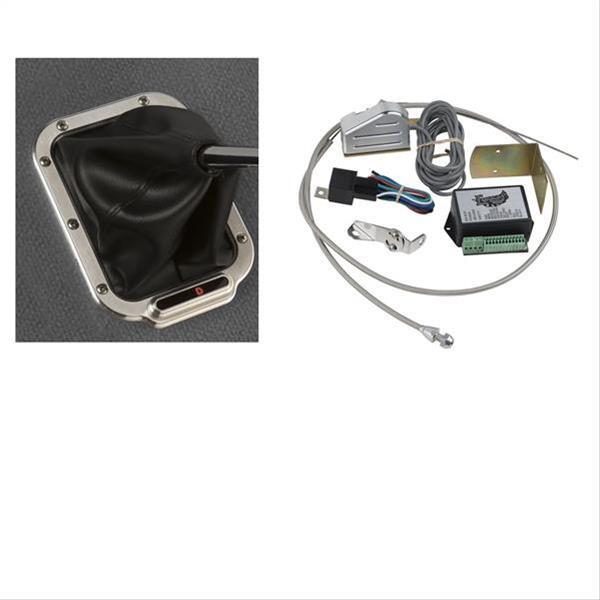 Lokar LK-CINB-1789 Horizontal Led Shift Indicator Boot Kit - Brushed Billet Aluminium Suit Gm 4L60E/4L80E Incl Sensor Kit & Rectangle Shifter Boot 6-3/4" X 5-1/4"