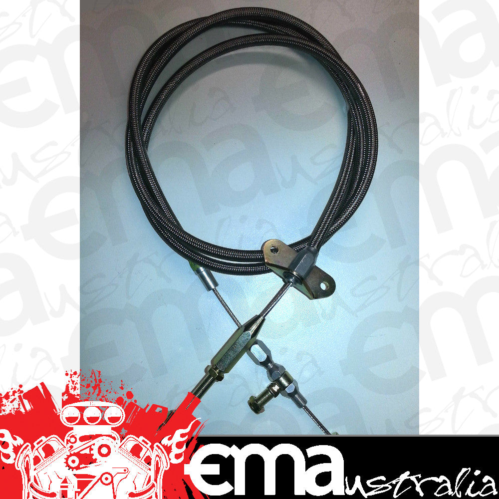Lokar LK-EC-80JAGHT Floor Mount Jag Hand Brake Cable Kit 96" Long S/S Housing