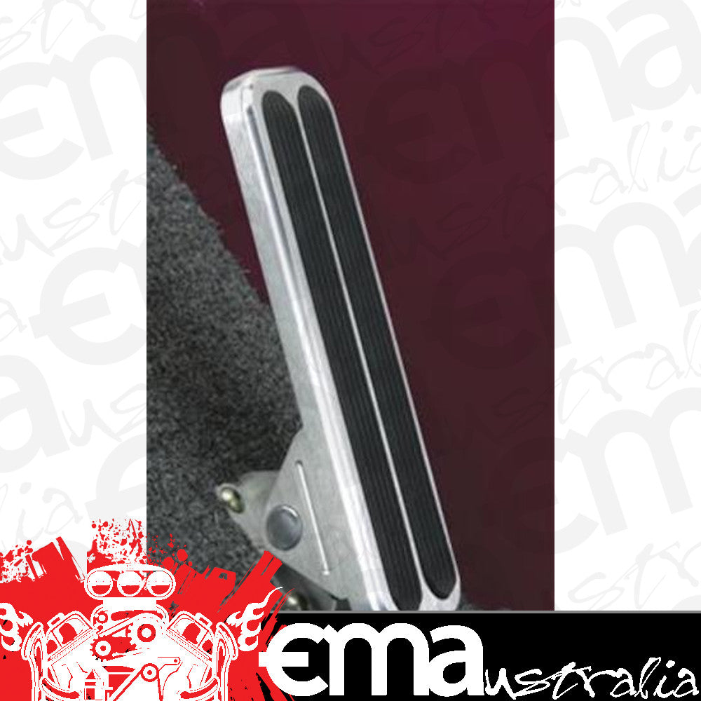 Lokar LK-FMG-6098 Eliminator Floor Mount Accelerator Pedal W/ Rubber - Brushed Billet Aluminium