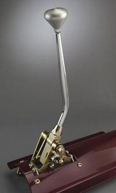 Lokar LK-FMS-64L60ECM 4L60E Automatic Gear Stick W/ Billet Polished Mushroom Knob 8" Single Bend Floor Mount