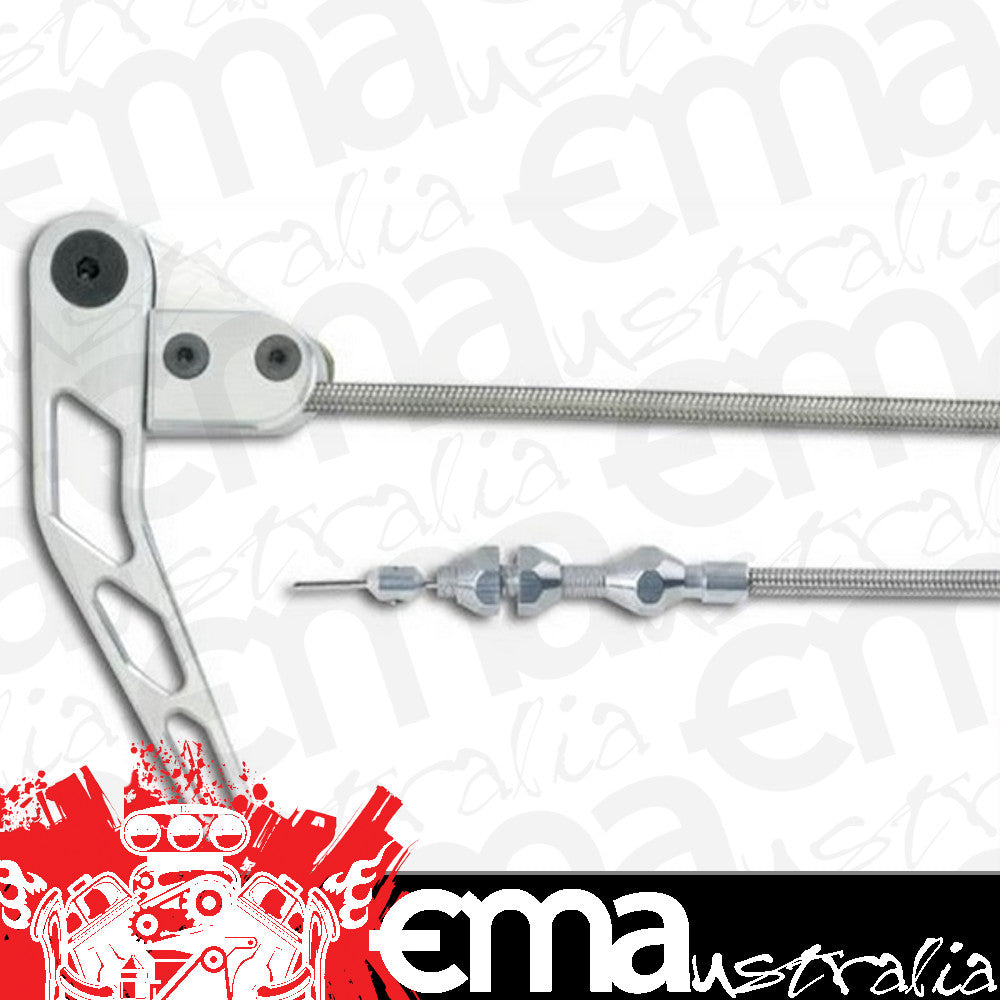 Lokar LK-HR1100HTRH Bonnet Release Cable Kit Right Hand Braided Stainless Steel Housing - Brushed Lk-Hr1100Htr/H
