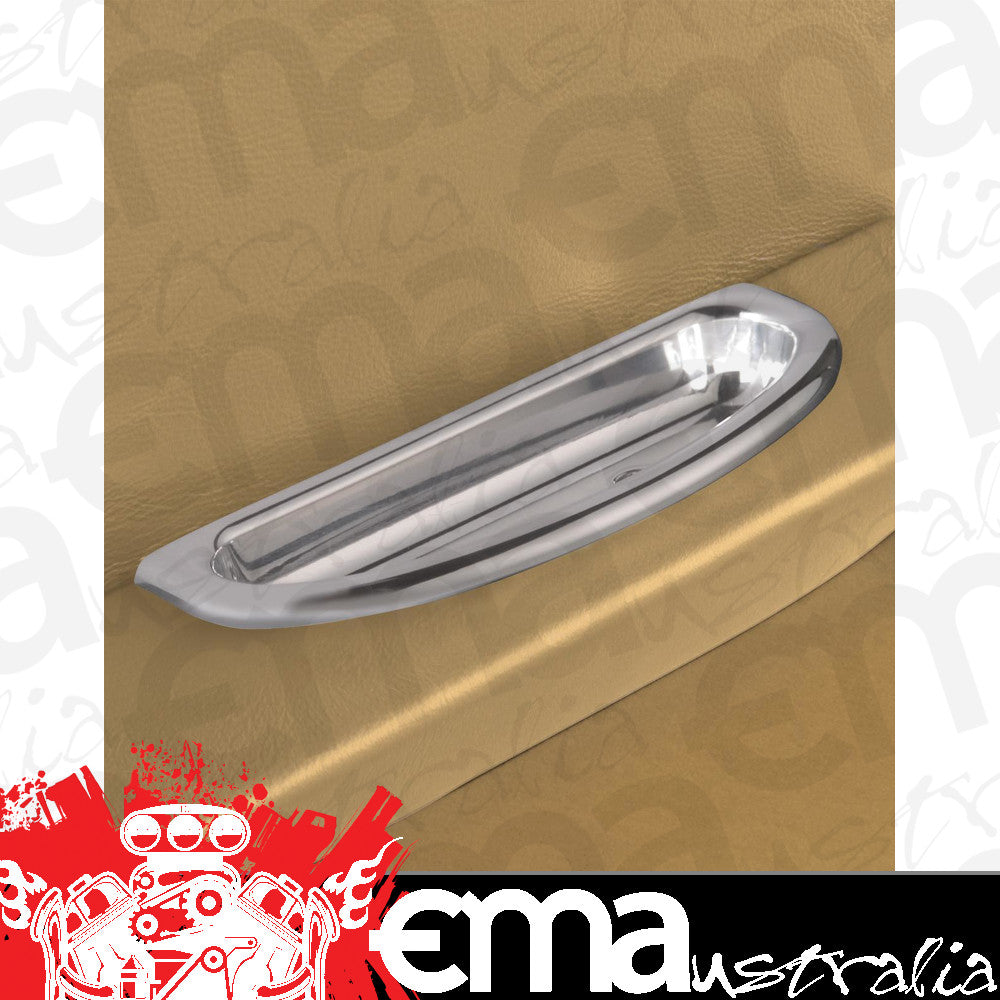 Lokar LK-IDP-2003 Crescent Oval Interior Arm Rest Door Pulls Polished Pair