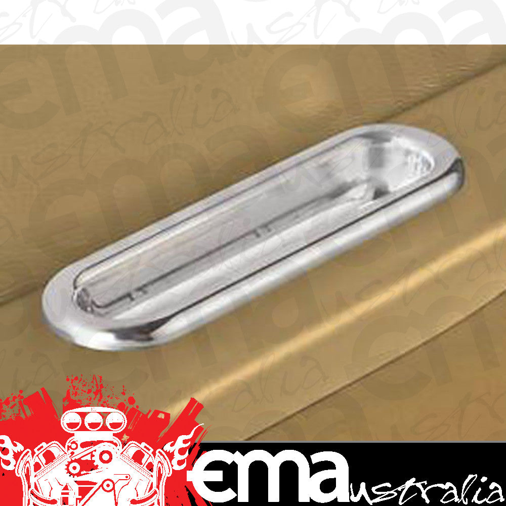 Lokar | LK-IDP-2005 | Oval Arm Rest Door Pull Polished Billet Aluminium Pair