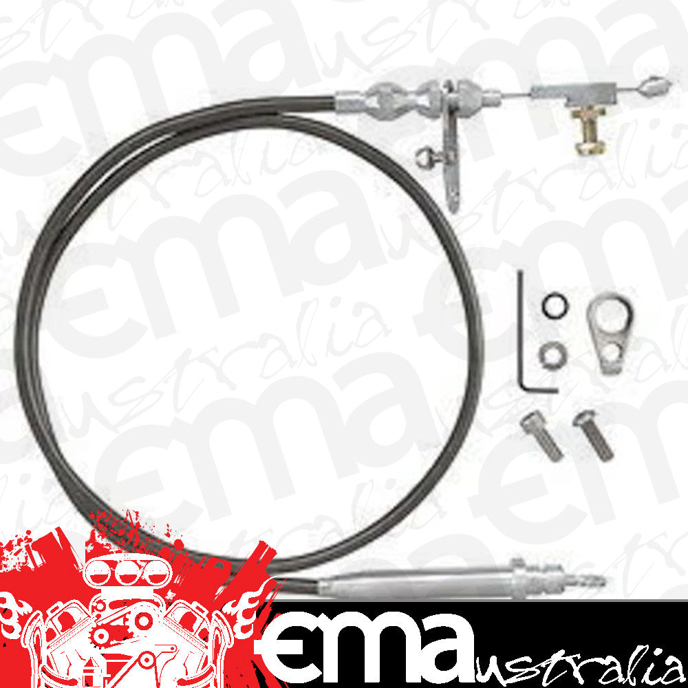 Lokar LK-KD-20C4U Stainless Steel Kickdown Cable Black Ford C4 Transmission