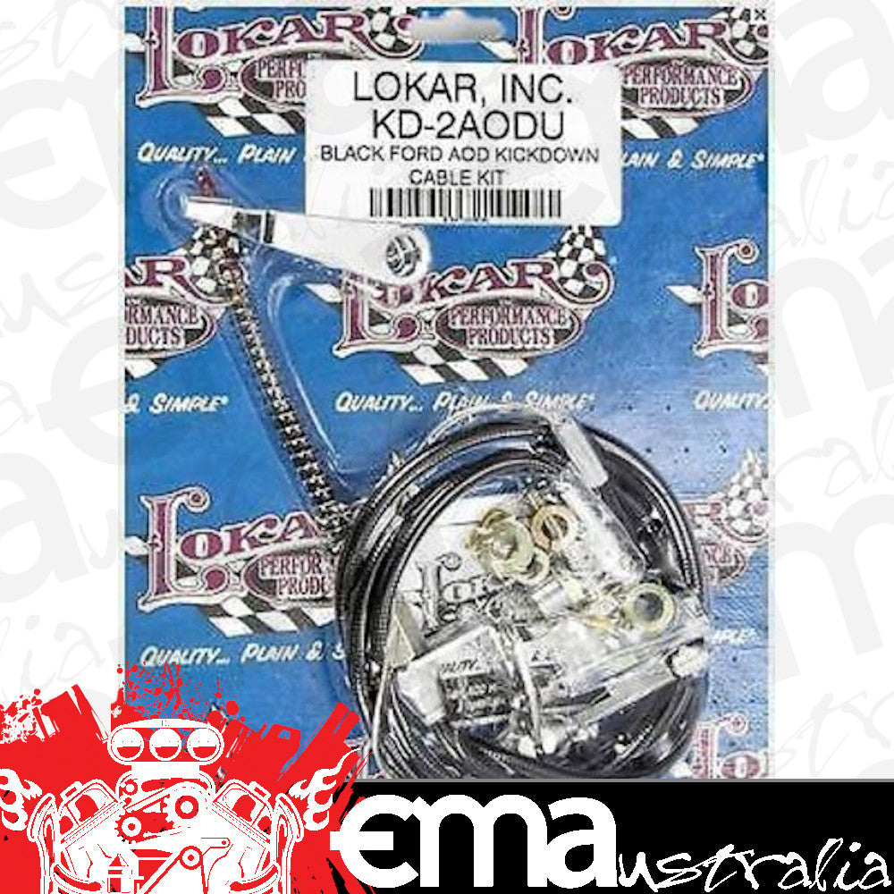 Lokar LK-KD-2AODU Ford Aod Stainless Steel Kickdown Cable Kit Transmission