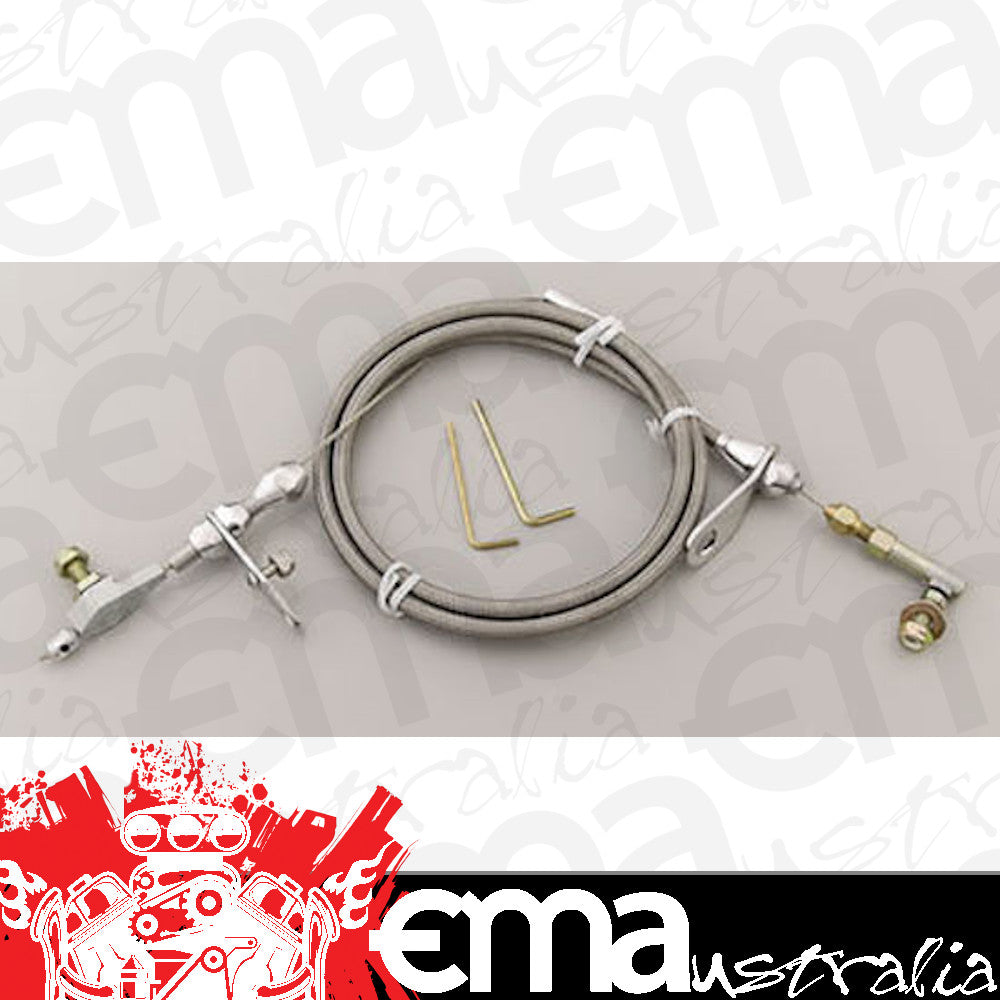 Lokar | LK-KDP-2727-HT | Chrysler 727 Trans Polished Hi-Tech Kick Down Cable Kit
