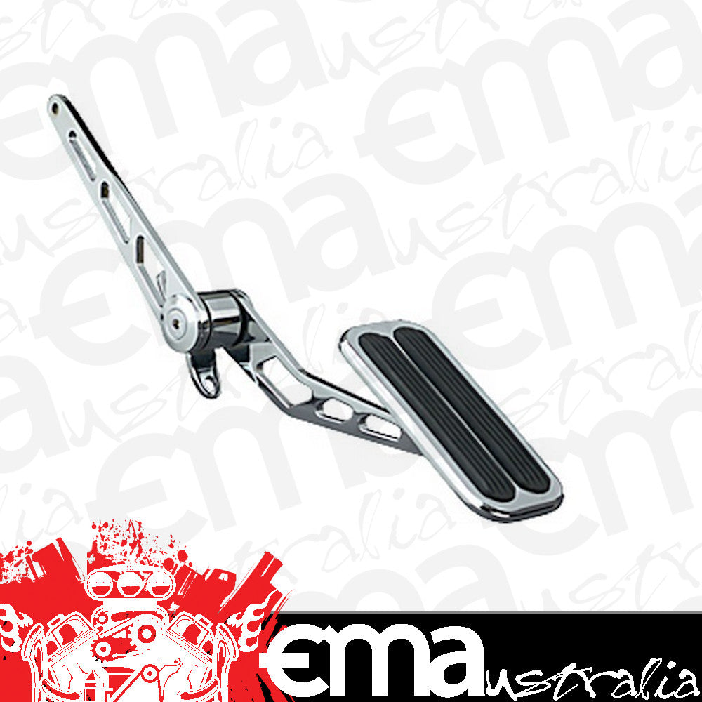 Lokar LK-SG-6016 Steel Xl Accelerator Peddal Assembly Chrome Finish W/ Rubber Insert