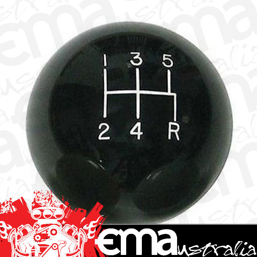 Lokar LK-SK-6876 5-Speed Manual Black 2" Gear Knob 3/8-24 & 3/8-16 Threads