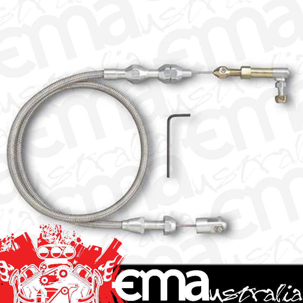 Lokar | LK-TC-1000HT | Hi-Tech Braided Stainless Throttle Cable 24" Long