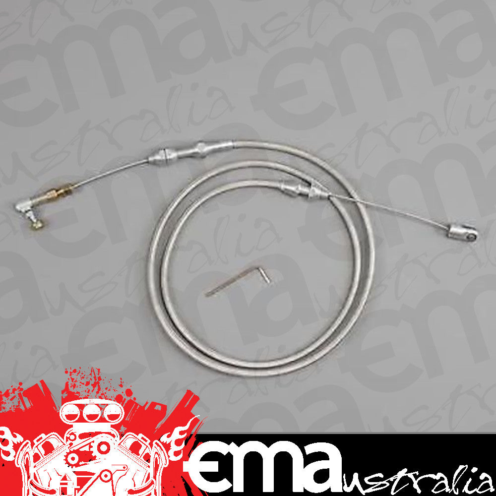 Lokar | LK-TC-1000HT48 | Hi-Tech Braided Stainless Throttle Cable 48" Long