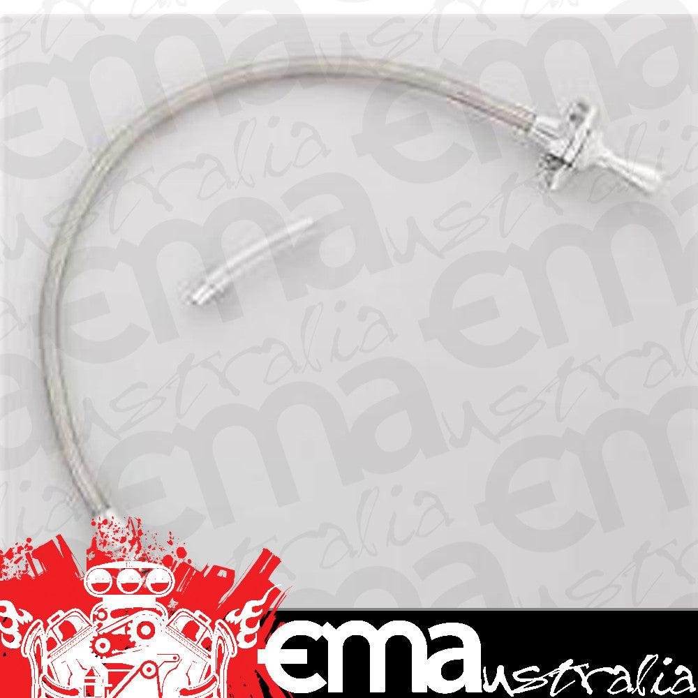 Lokar LK-TD-30C6FM Ford C-6 Hi-Tech Braided Transmission Dipstick Firewall Mount
