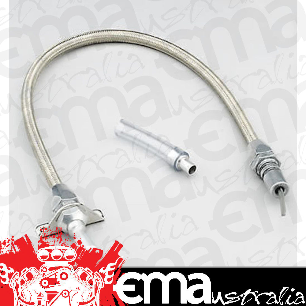 Lokar LK-TD-30PGFM Flex Braided Transmission Dipstick Powerglide Firewall Mount Lk Td-30Pgfm