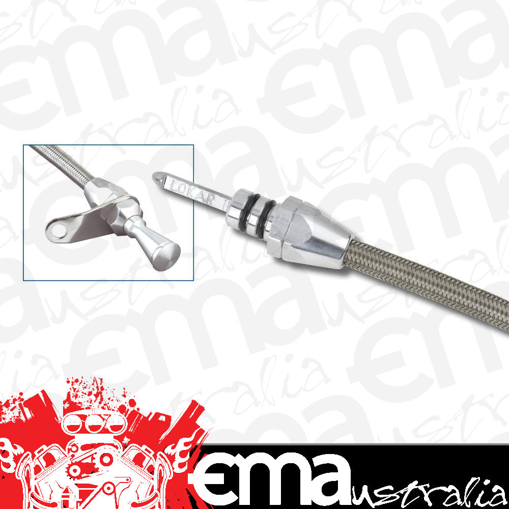 Lokar LK-TD-3350TM Hi-Tech Braided Transmission Dipstick Gm Th350 Trans Mount
