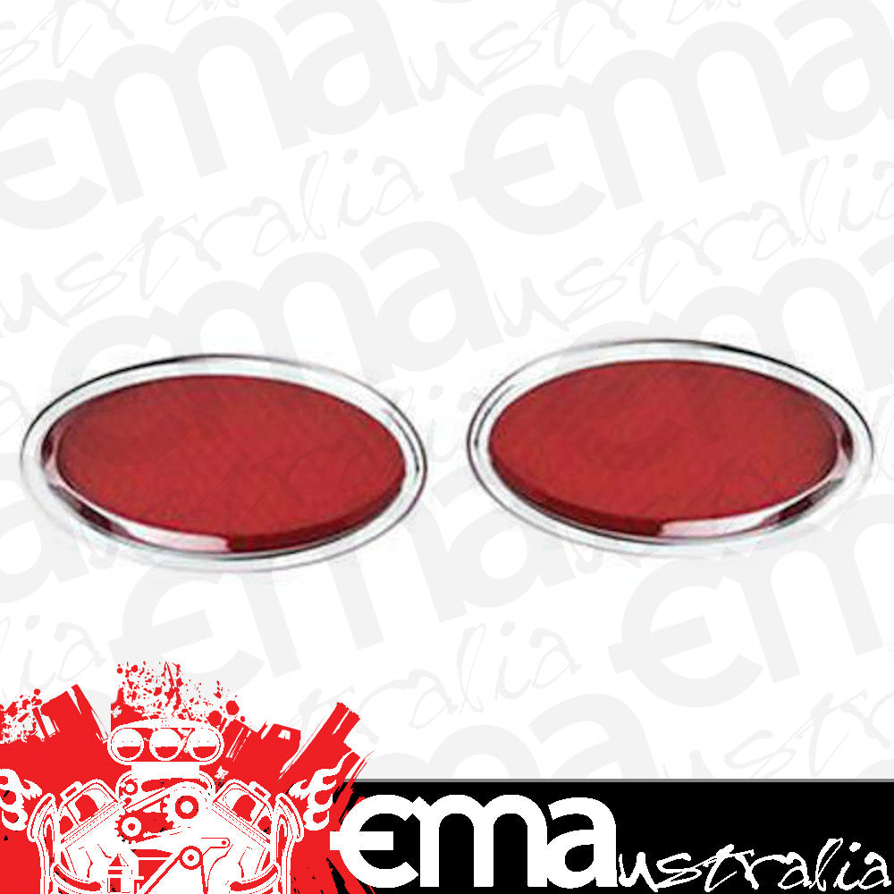 Lokar LK-TL-1910 Standard Oval Led Tail Lights Chromed Billet Aluminium Pair