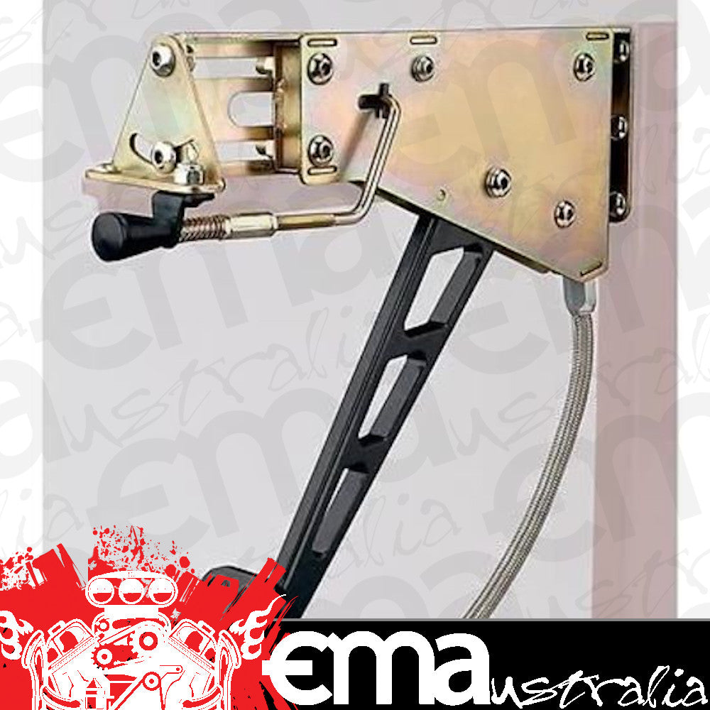 Lokar LK-XEFB-9003 Midnight Series Firewall Mount Foot Operated Park Brake