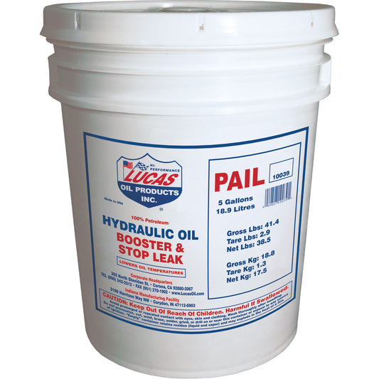Lucas Oils LUS-10039 Hydraulic Oil Booster Stop Leak 5 Gallon Pail
