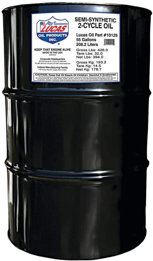 Lucas Oils LUS-10125 Semi-Synthetic 2-Cycle Oil 55 Gallon Drum