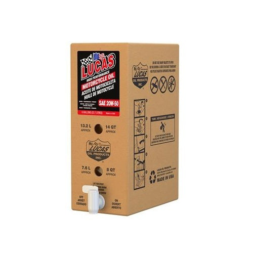 Lucas Oils LUS-18032 SAE 20W-50 Motorcycle Oil 1 6 Gallon Box