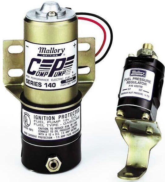 Mallory Ignition MA-4140M Mallory Marine Comp Electric Fuel Pump & Regulator