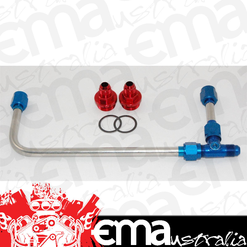 AED AED60946 Hard Stainless Steel Fuel Line Kit Holley 4160 -6 An Inlet